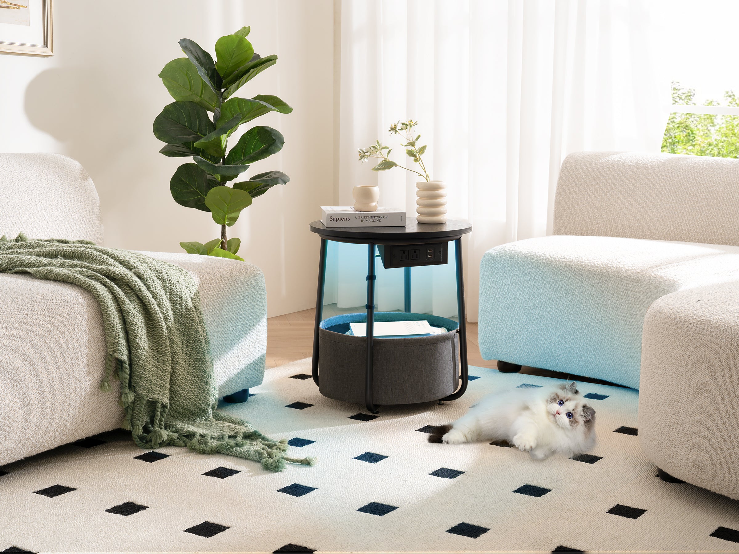 Yoobure Round End Table