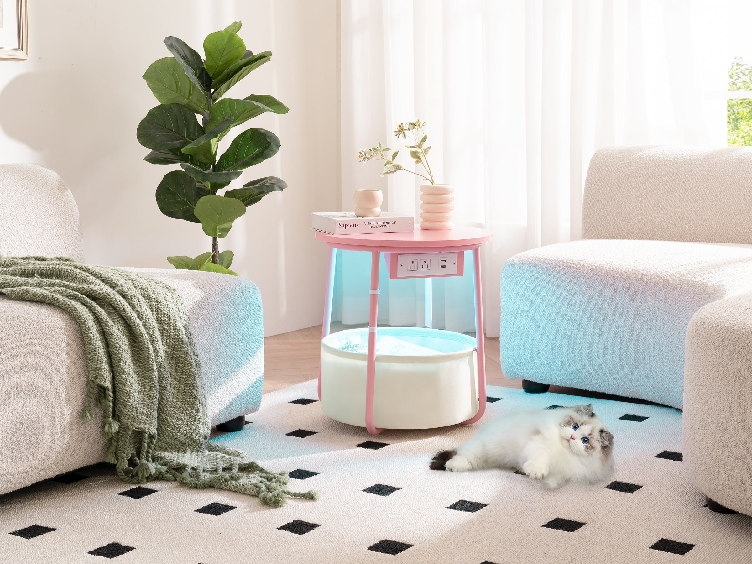 Yoobure Round End Table