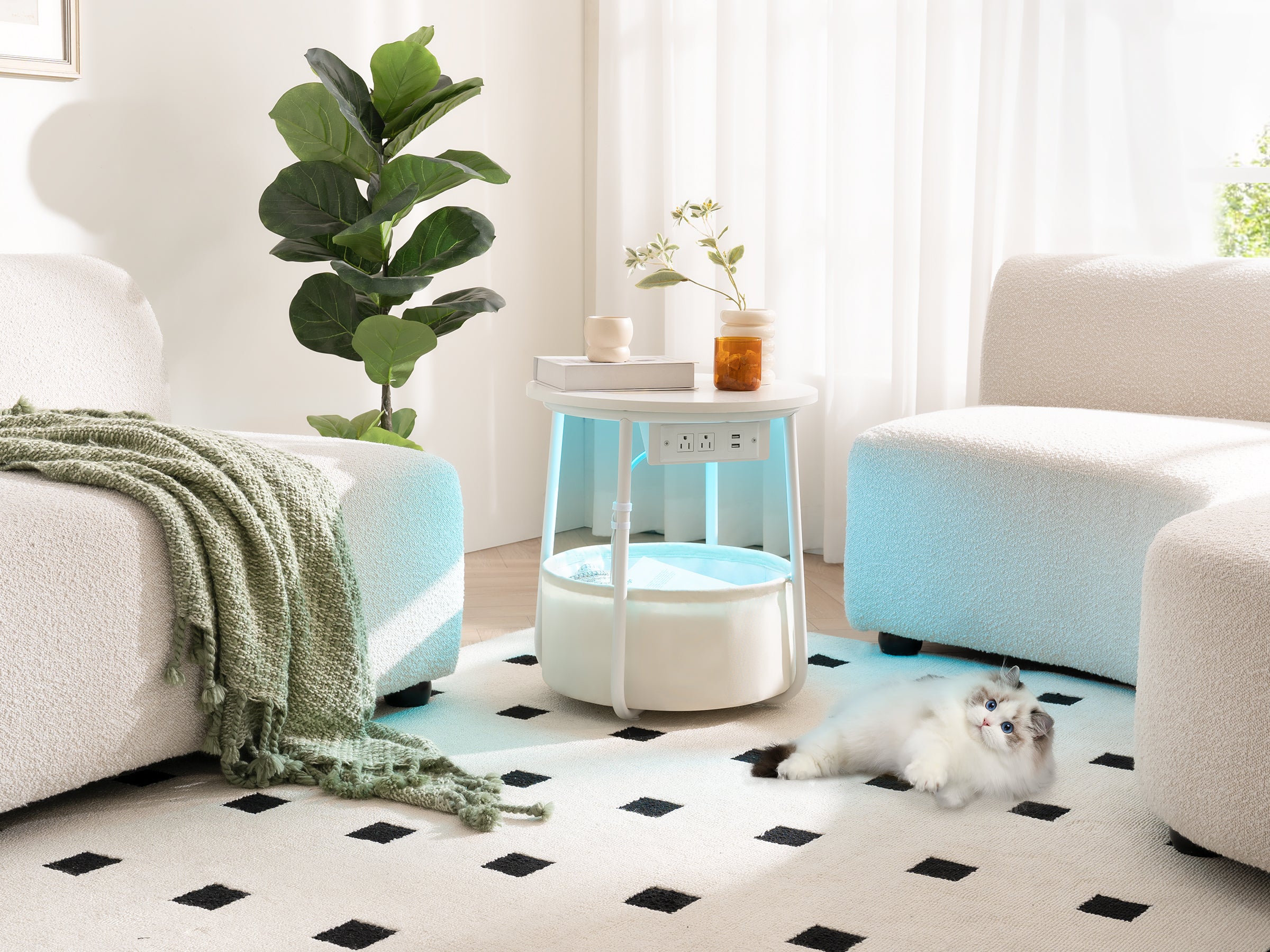 Yoobure Round End Table