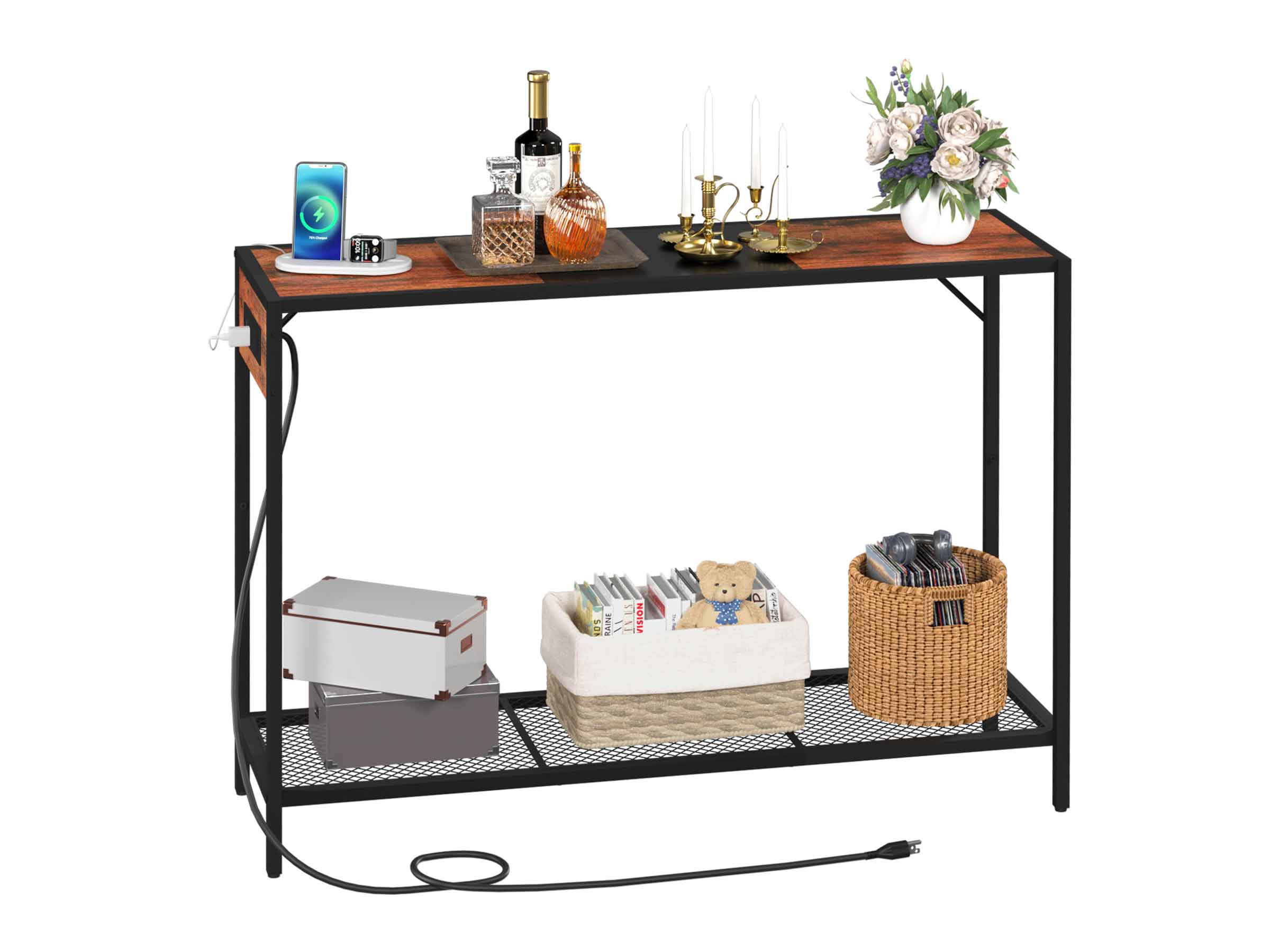 Yoobure 41.7 Inch Console Table with Storage Shelf